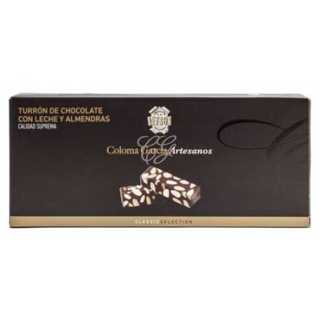 Turrón chocolate y almendra "Coloma Garcia" 300gr.