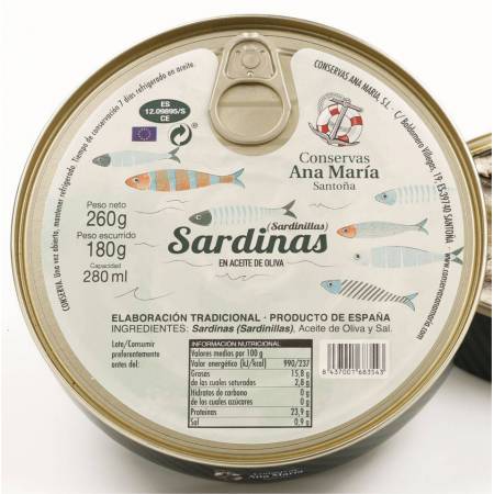Sardinas en Aceite de oliva RO280 (Ana María)