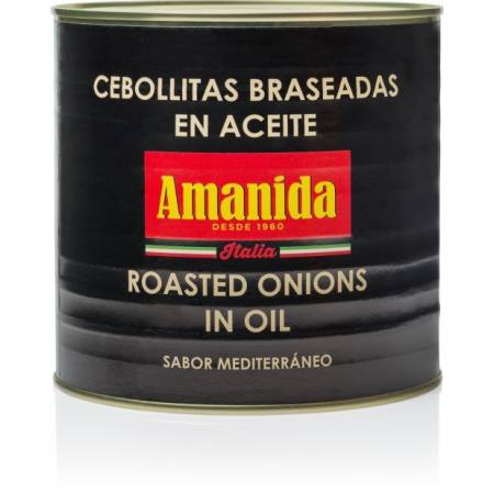 Cebollitas braseadas en aceite latón 2650ml "Amanida"
